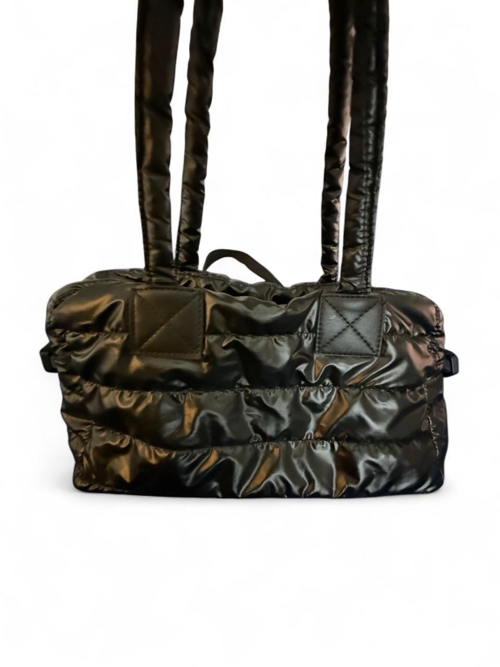Black Puffer Shoulder Bag -